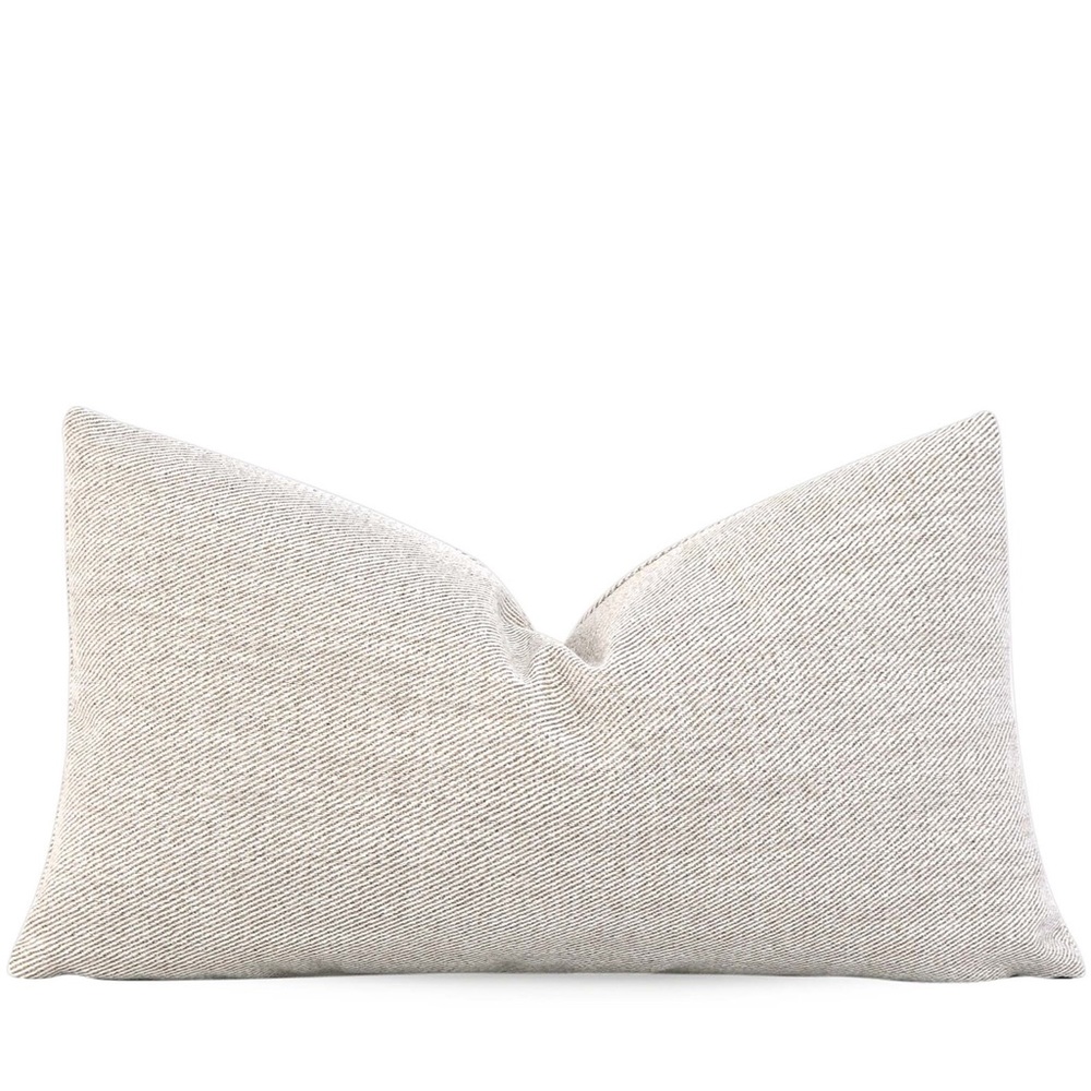 Natural Lumbar Pillow Cover (12x24)